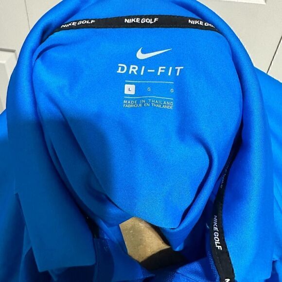 Nike Golf DriFit Blue Mens Large Short Sleeve Polo - Picture 5 of 5